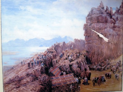 Pintura que muestra una Asamblea en a Roca de la Ley
